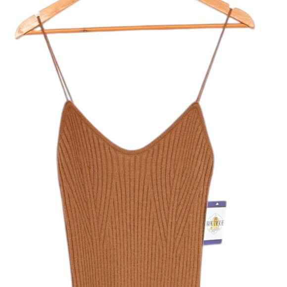 NWT CIDER 2 Piece Sweater Dresses for Women Winter Slit Long 0X Coffee Plus Size - Picture 10 of 16